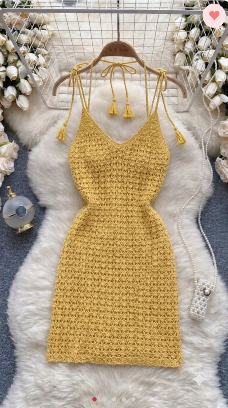 Capri Crochet Mini Dress