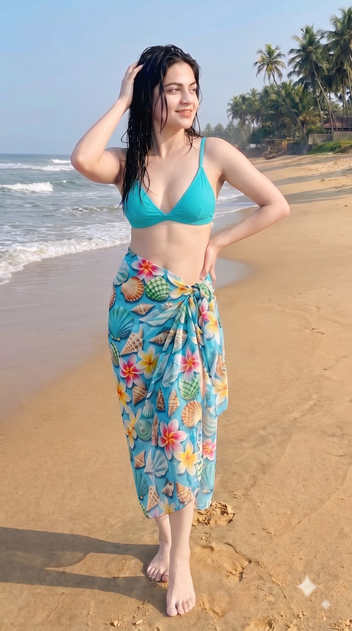 Women's Printed Coastal Sarong
