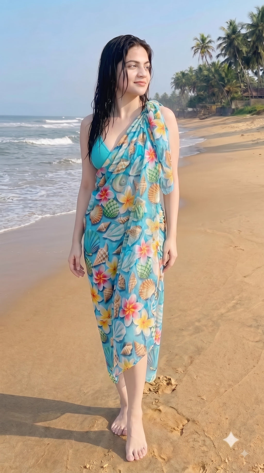 Women's Printed Coastal Sarong