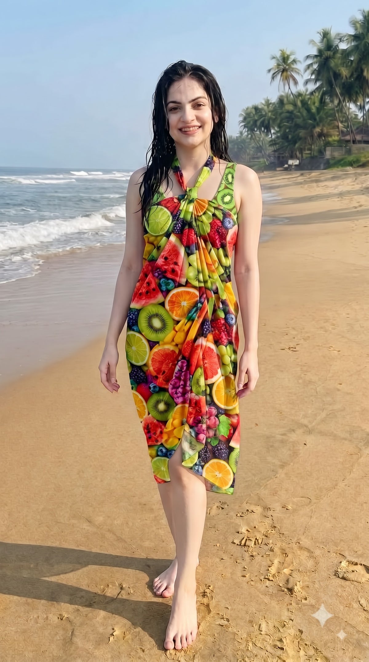 Women's Printed Coastal Sarong