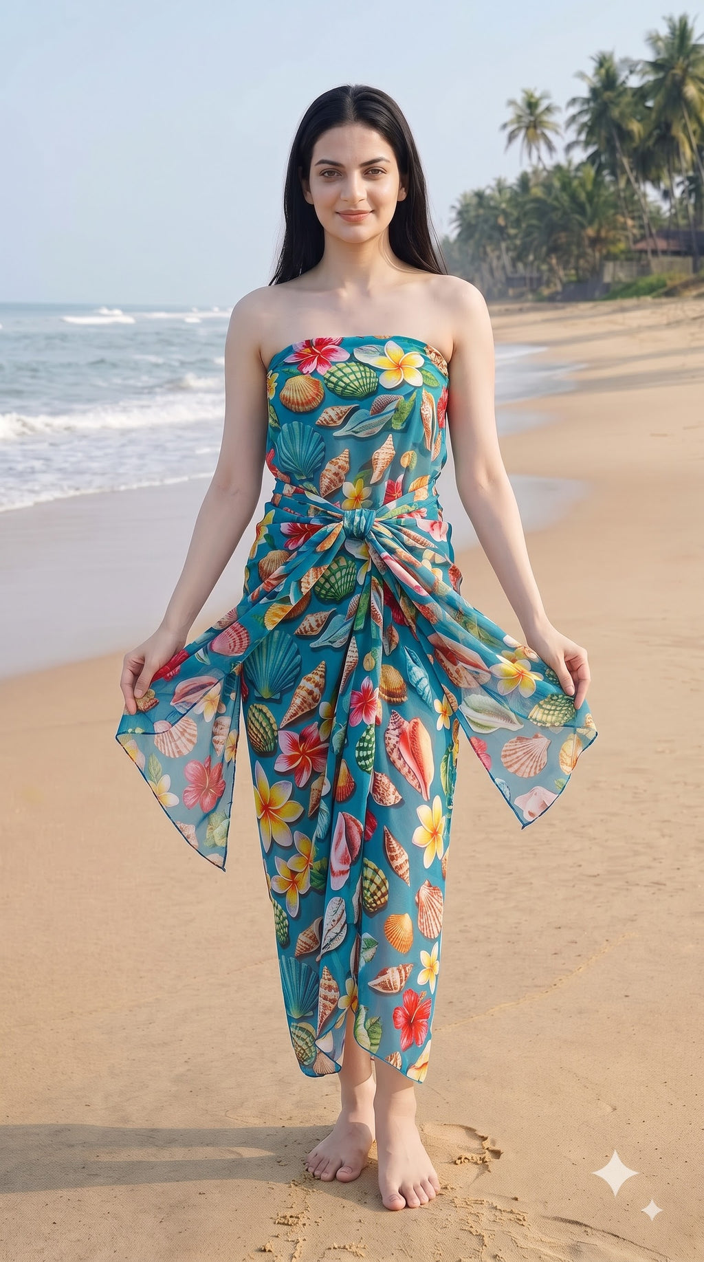 Women's Printed Coastal Sarong