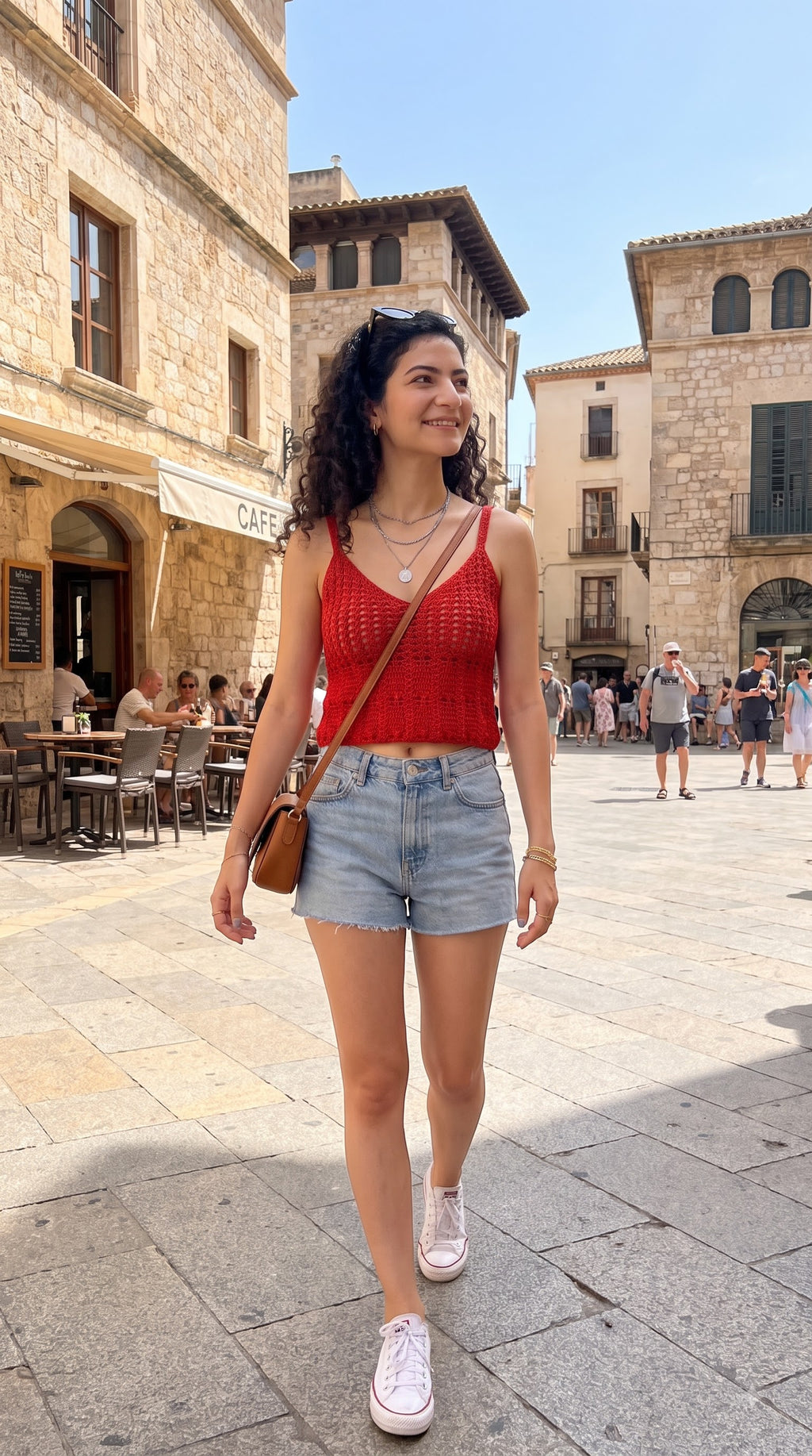 Madrid Cherry Crochet Tank