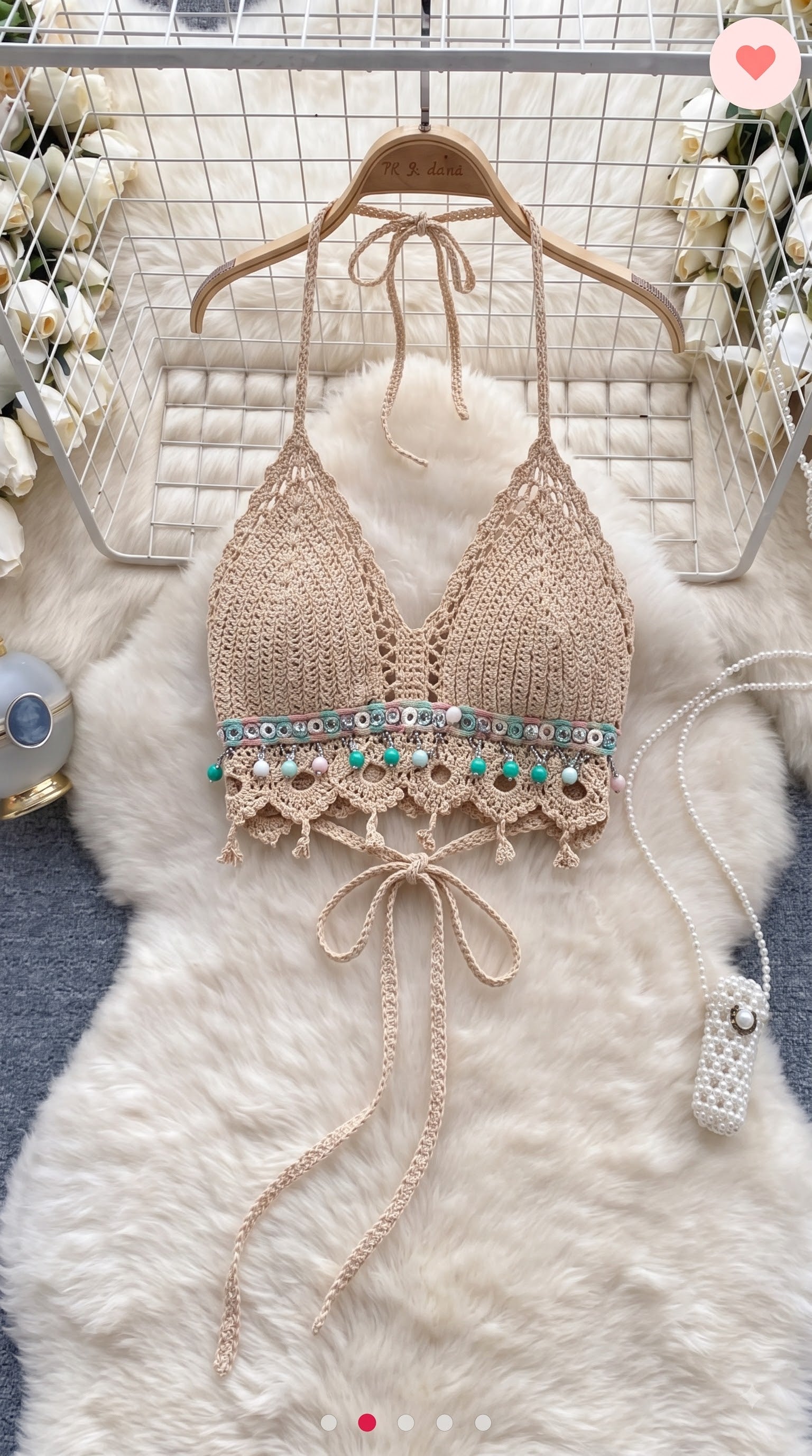 Alba Crochet Bralette - Free Size