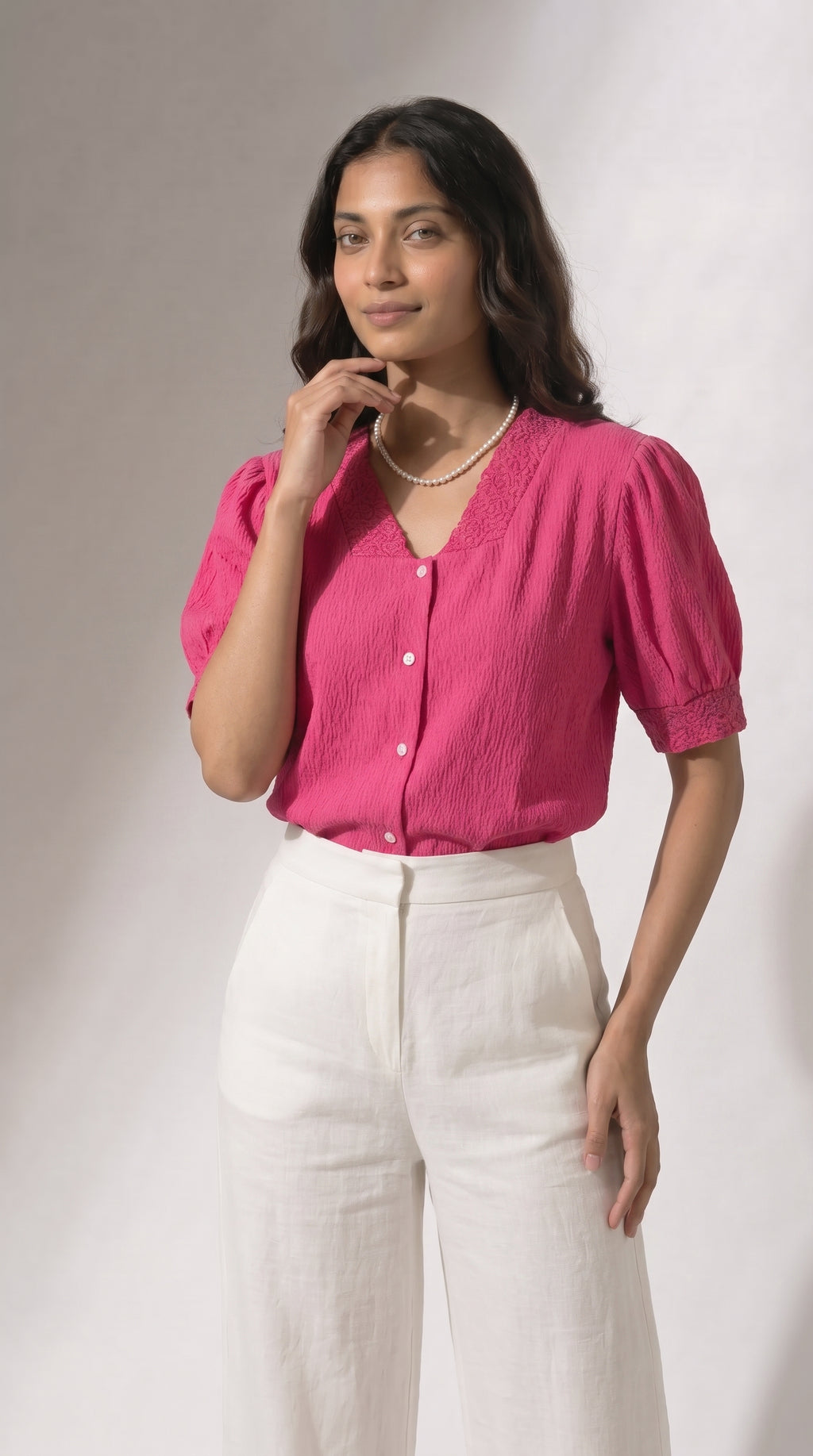 Magenta Dahlia Blouse