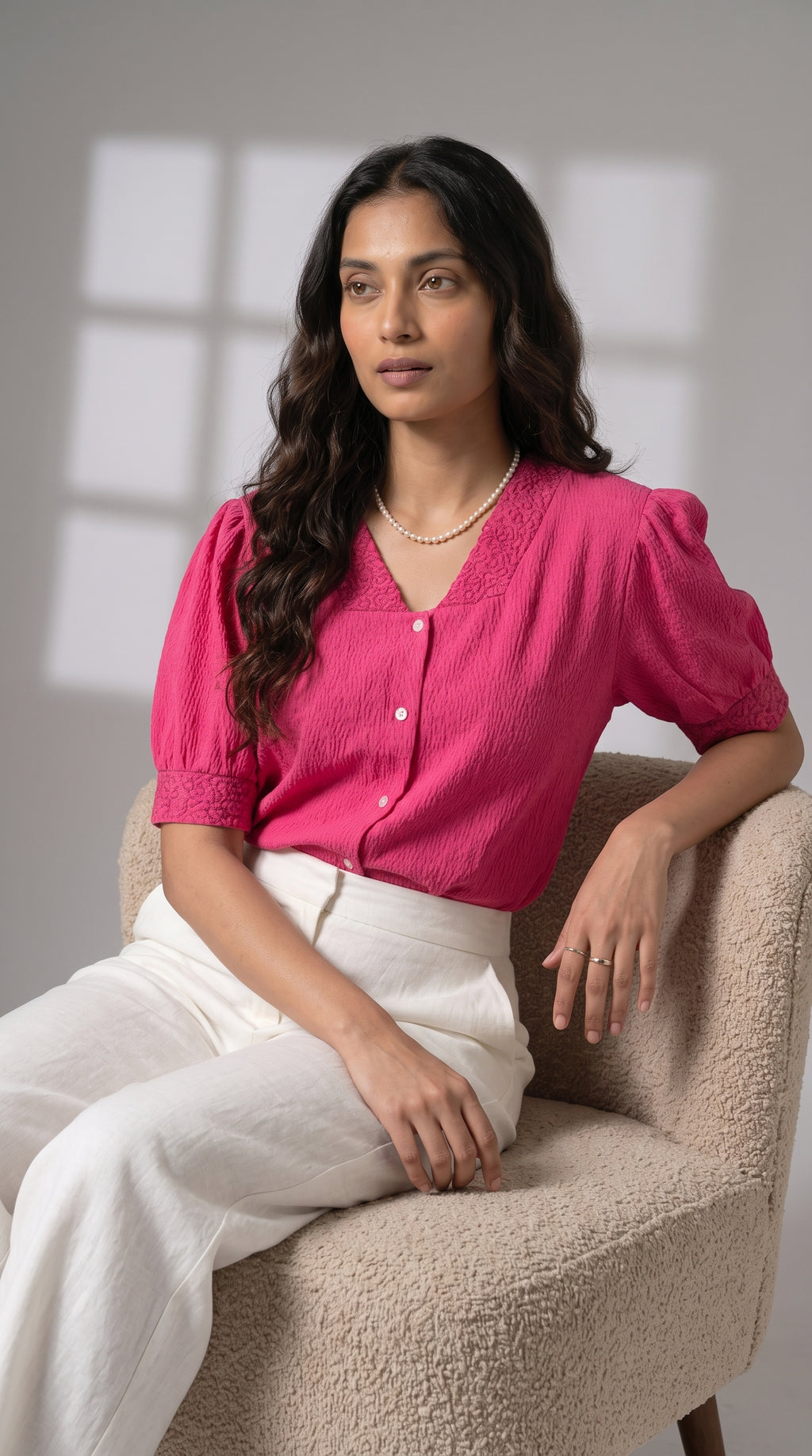 Magenta Dahlia Blouse