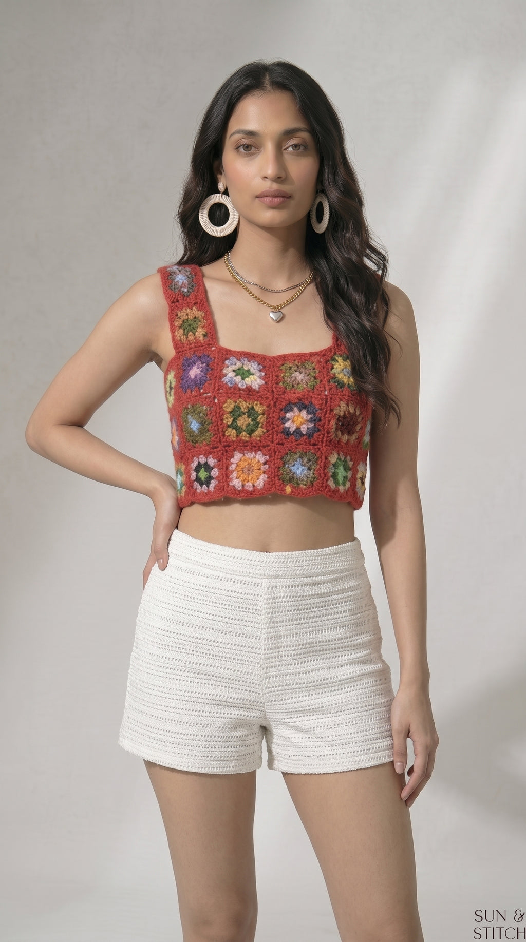 Crimsona Crochet Crop Top