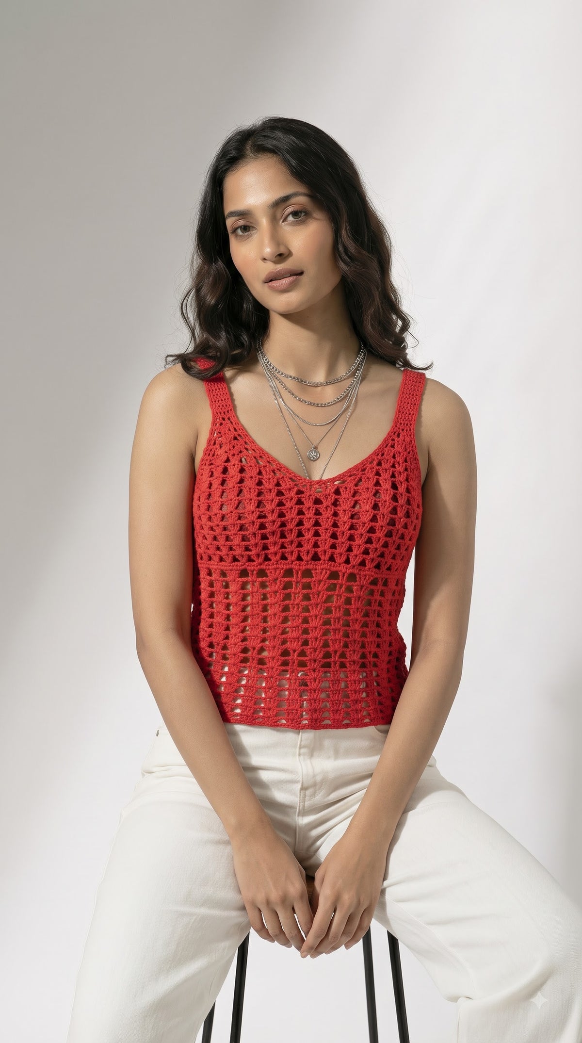 Madrid Cherry Crochet Tank