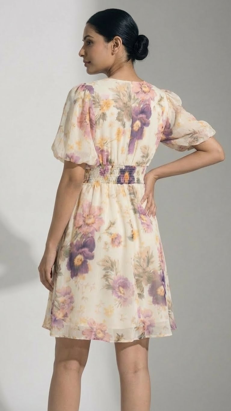 Roselle Floral Kimono Mini Dress