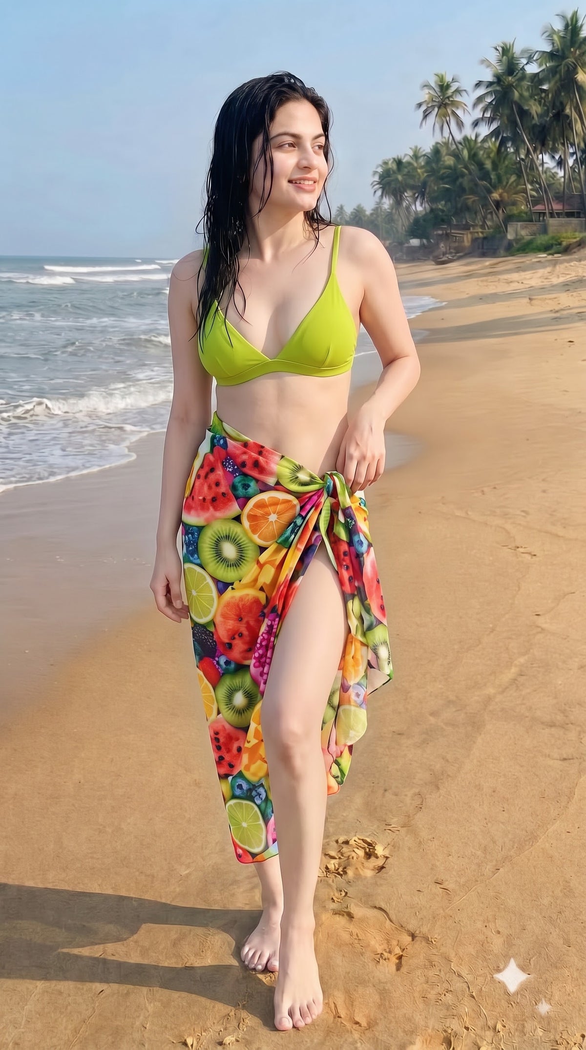 Women's Printed Coastal Sarong