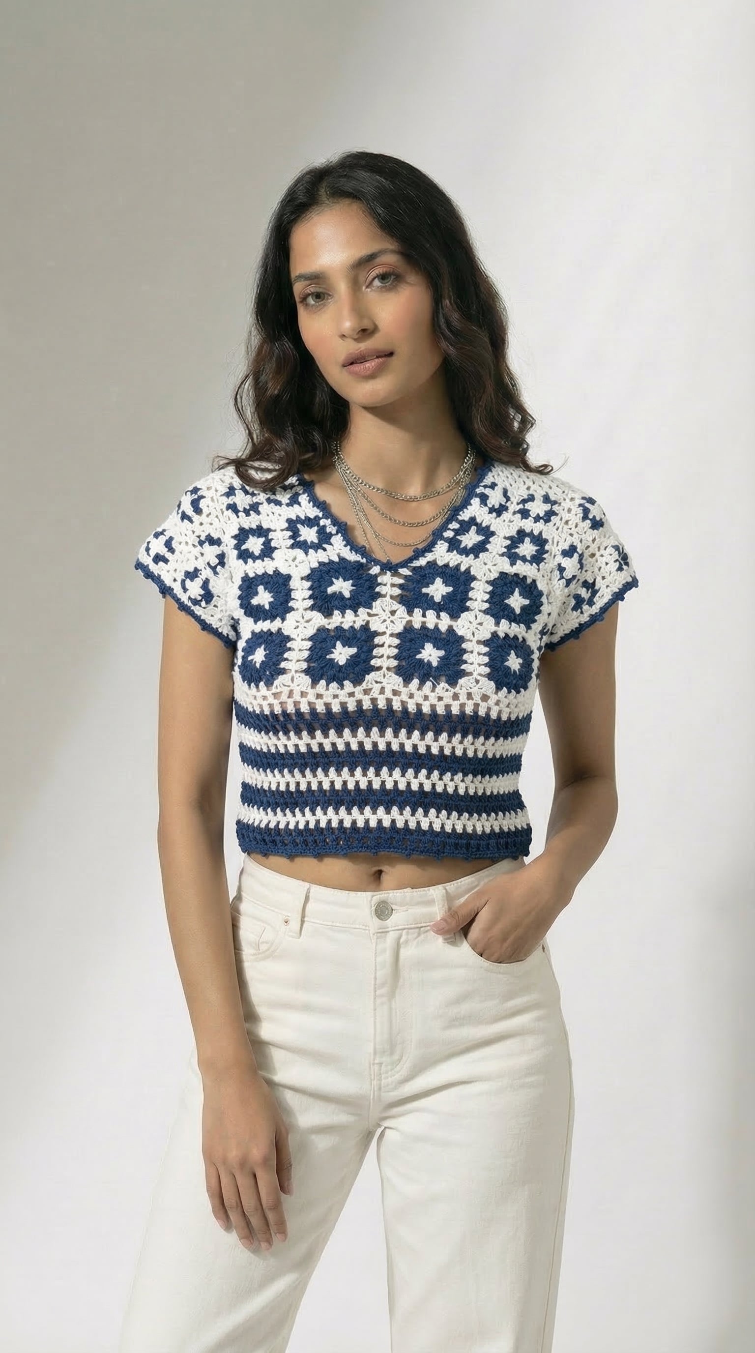 Paros Crochet Crop Top