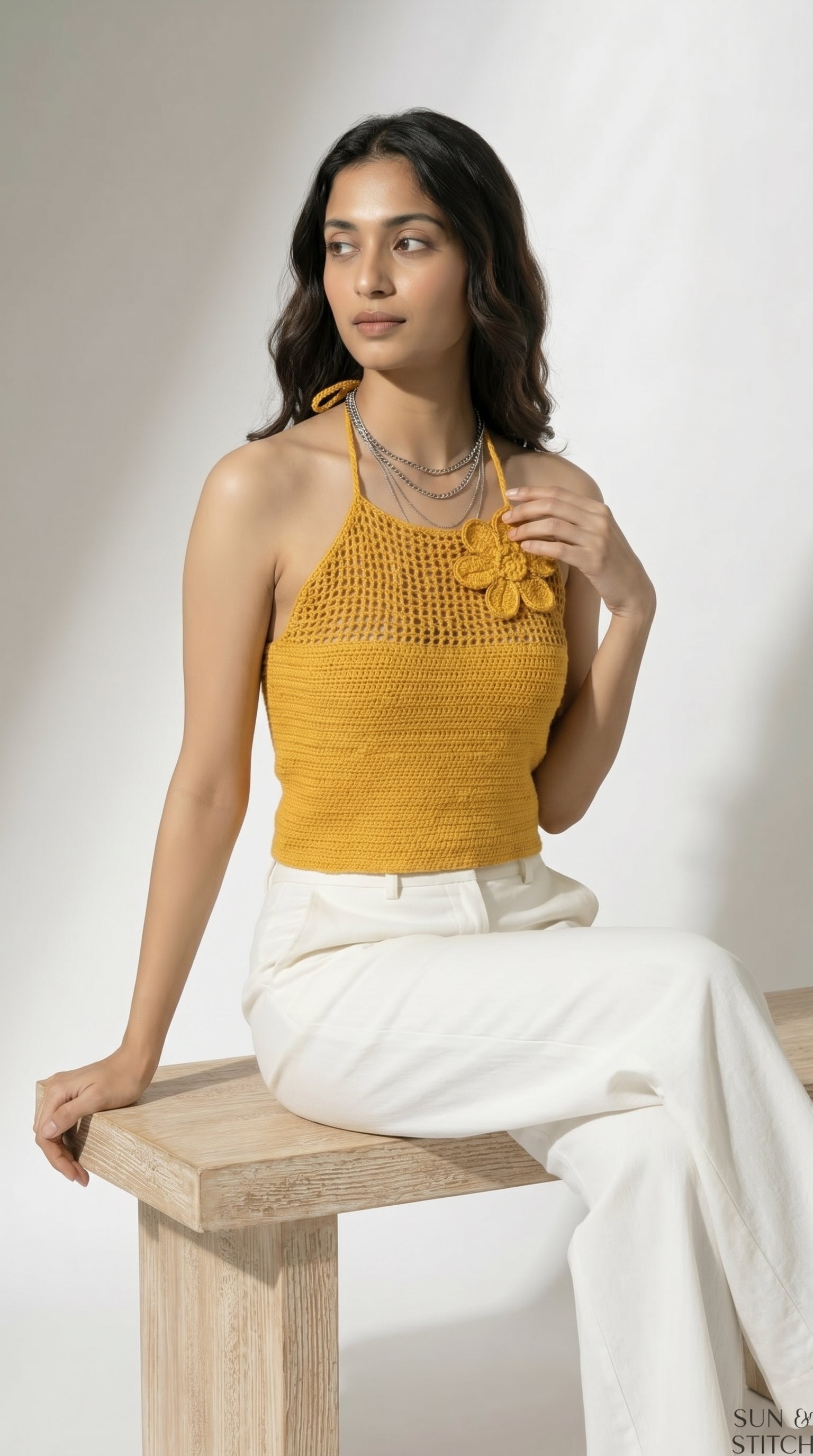 Sorrento Crochet Halter Top