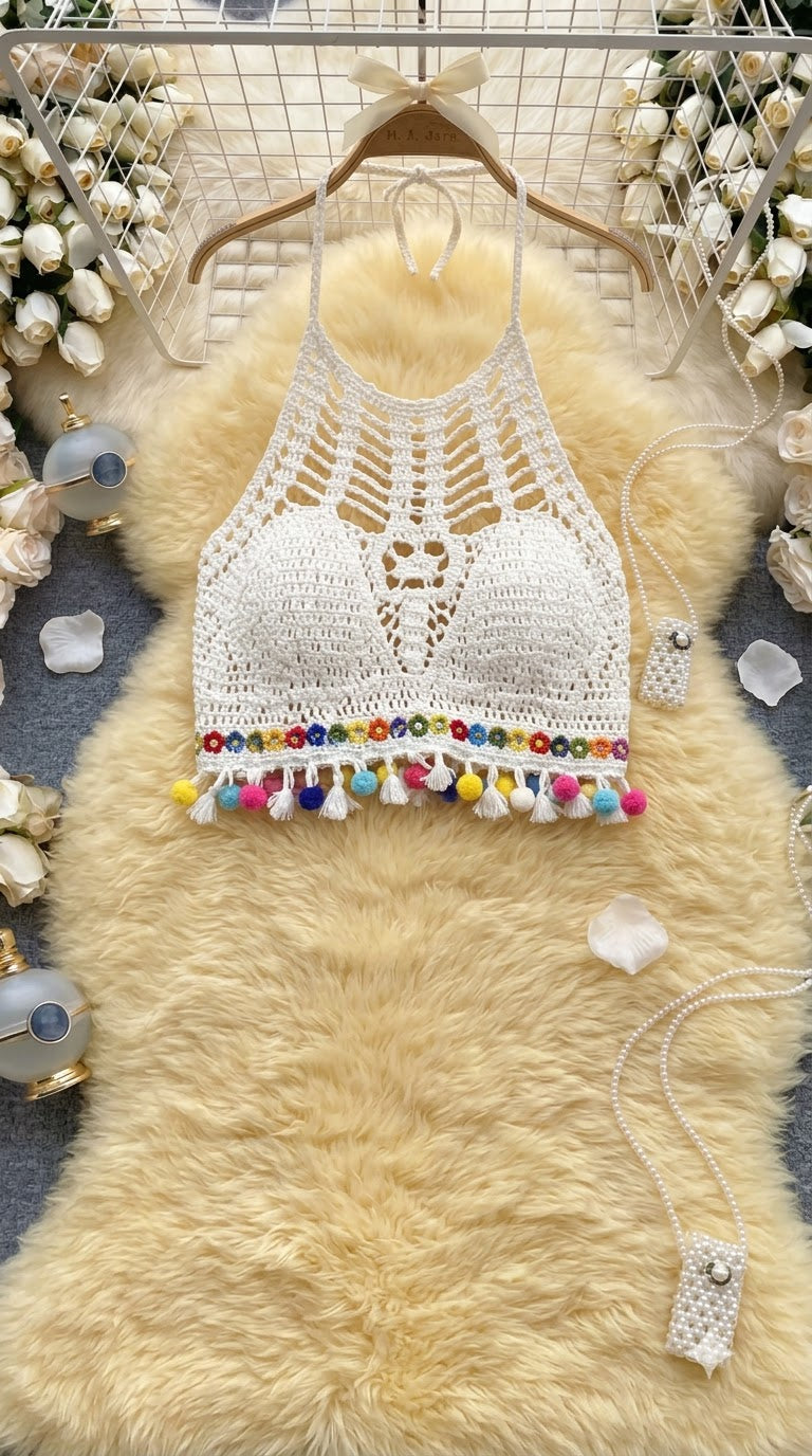 Solstice Pom Bralette - Free Size